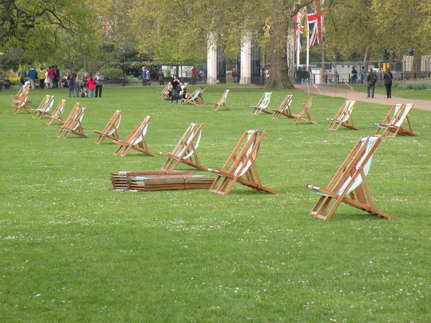  deckchairs dans St-James's Park